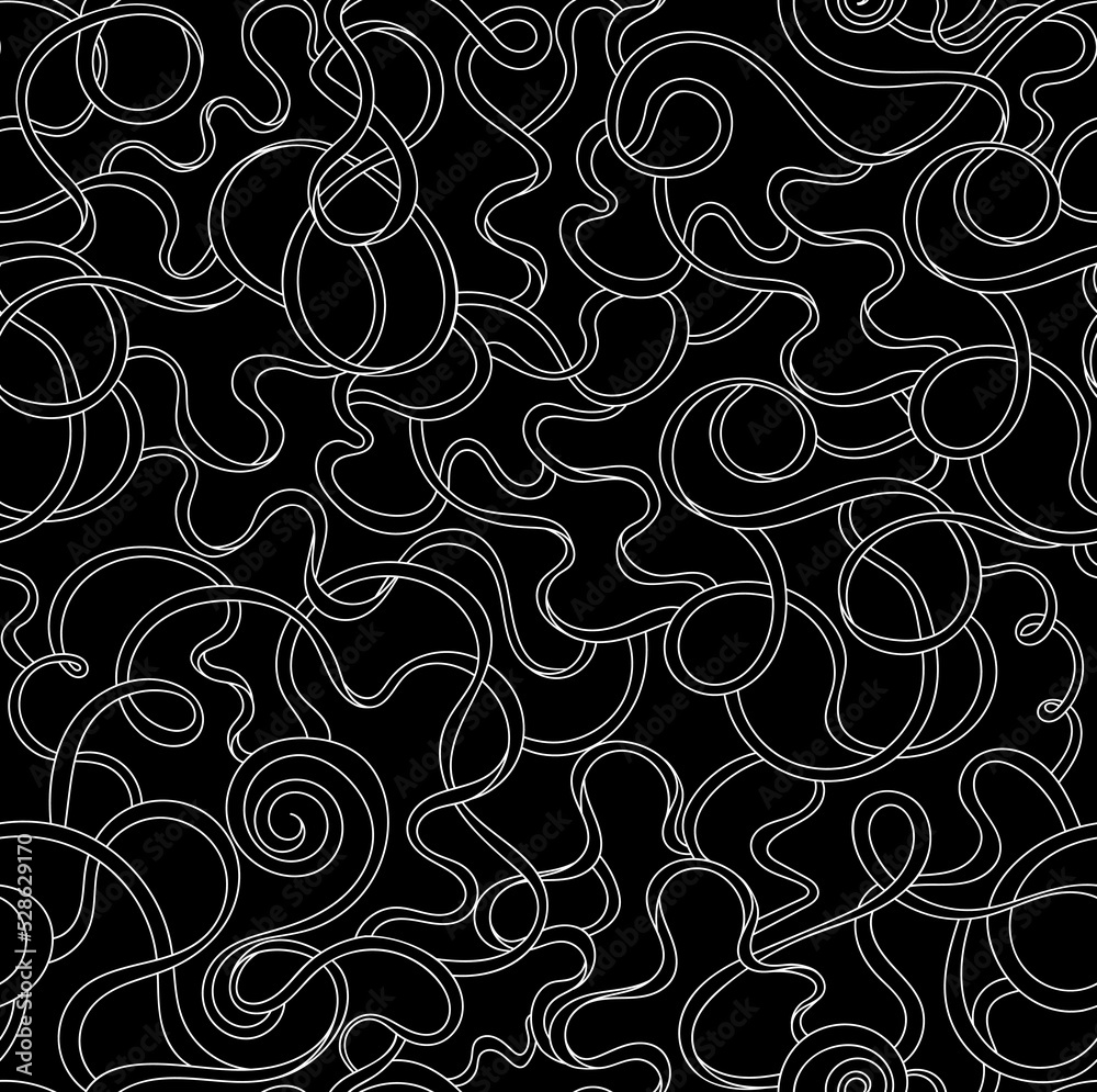 Decorative art vector seamless wallpaper with handwritten interlaced white lines Decorative art vector seamless wallpaper with handwritten interlaced white lines