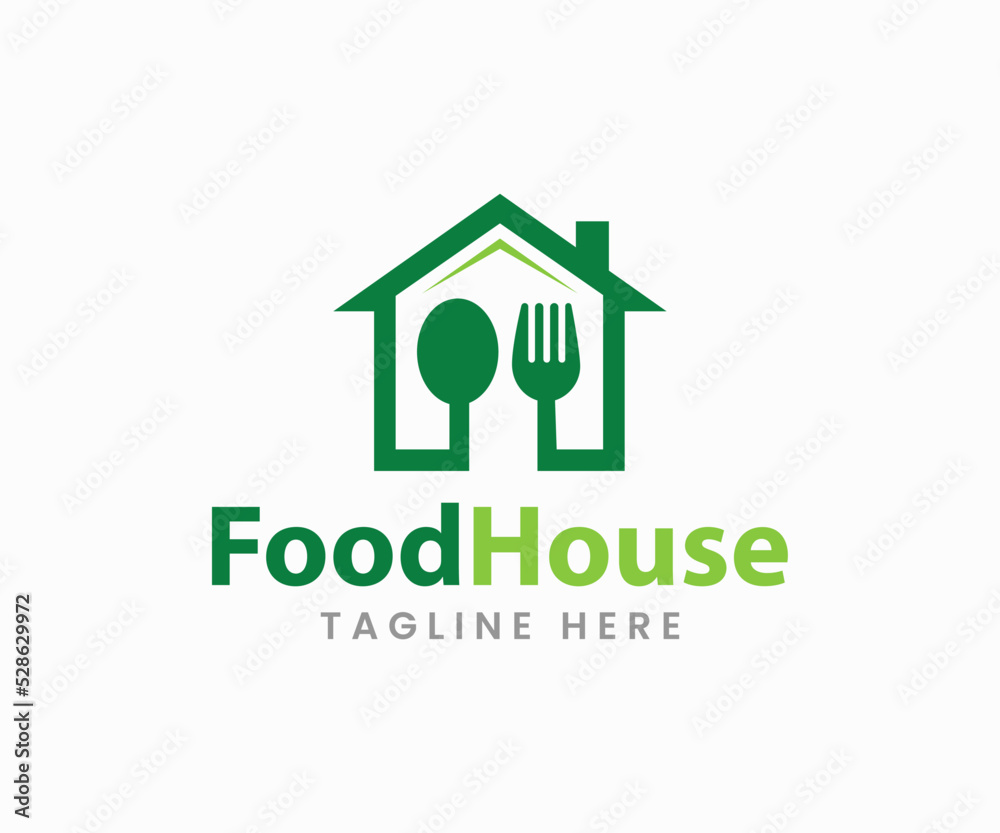 Restaurant Logo Design Template. House Food Logo Design Restaurant Logo Design Template. House Food Logo Design