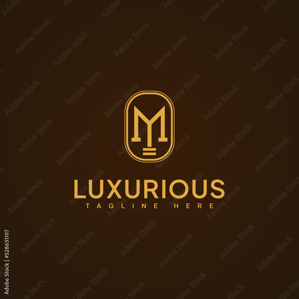 Premium Luxurious Letter M Logo Vector Template