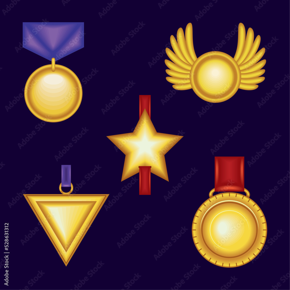 Fototapeta premium set of realistic awards