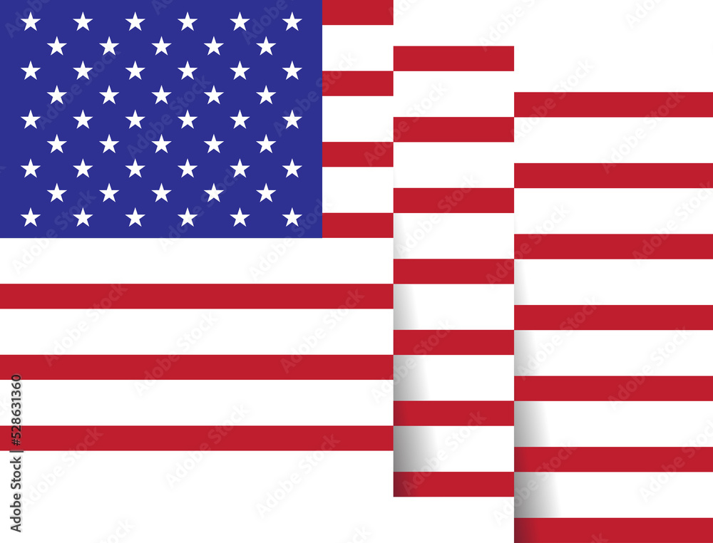 Naklejka premium American flag. USA Independence day