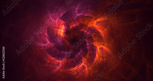 3D rendering abstract colorful fractal light background