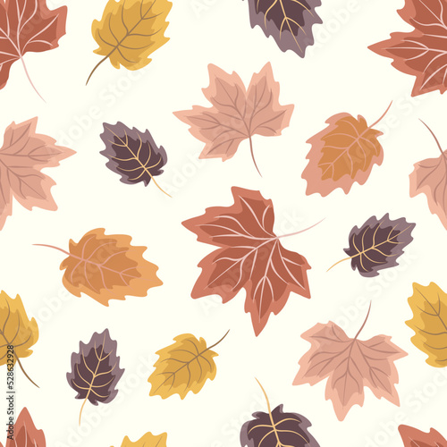 Colorful Autumn Seamless Pattern Vector and illustration