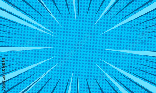 Comic burst abstract blue background 