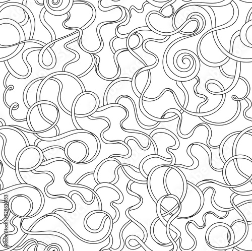 Abstract decorative vector seamless background with white handwritten lines