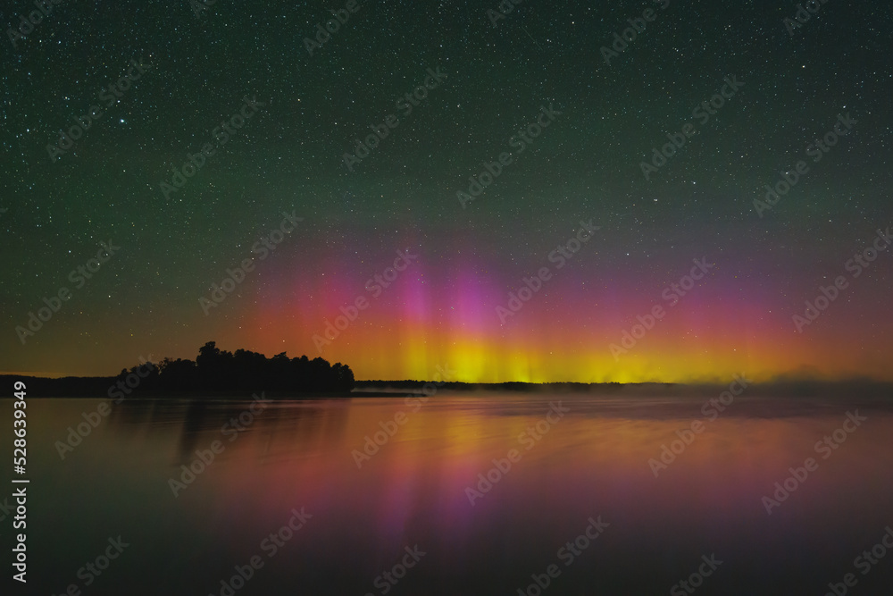 Northern lights - Aurora borealis lights at North