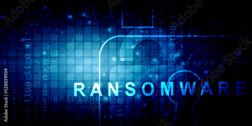 2d illustration ransomware computer virus