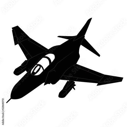 F4 phantom jet fighter icon vector design