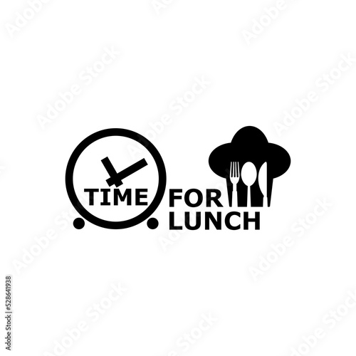 Time for lunch icon isolated on white background