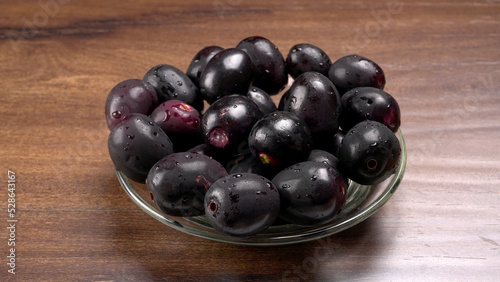 Wallpaper Mural Jambul or Jamun (Syzygium cumini) isolated on white background Torontodigital.ca