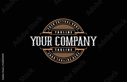 Vintage luxury logo template Vector