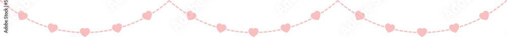Cute pastel pink heart shape border. Flat design illustration. Cute pastel pink heart shape border. Flat design illustration.