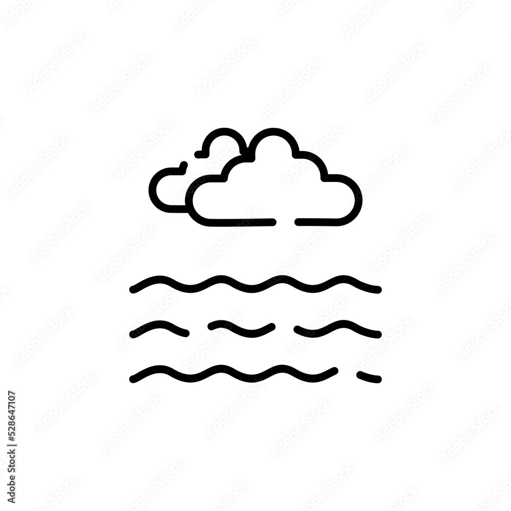 Ocean, Water, River, Sea Dotted Line Icon Vector Illustration Logo Template. Suitable For Many Purposes. Ocean, Water, River, Sea Dotted Line Icon Vector Illustration Logo Template. Suitable For Many Purposes.