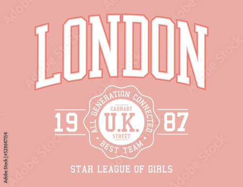 varsity typography vector illustration