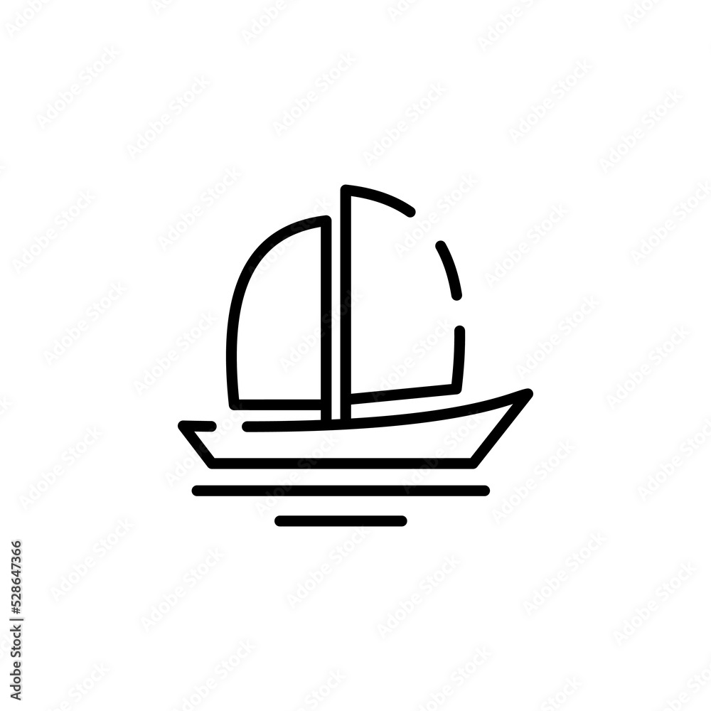 Ship, Boat, Sailboat Dotted Line Icon Vector Illustration Logo Template. Suitable For Many Purposes. Ship, Boat, Sailboat Dotted Line Icon Vector Illustration Logo Template. Suitable For Many Purposes.