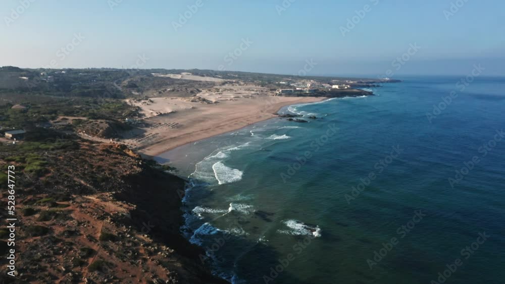 Drone view of Do Guincho beach and coastline Drone view of Do Guincho beach and coastline