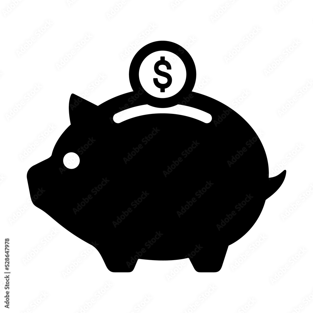piggybank or baby pig icon symbol sign with transparent background PNG piggybank or baby pig icon symbol sign with transparent background PNG
