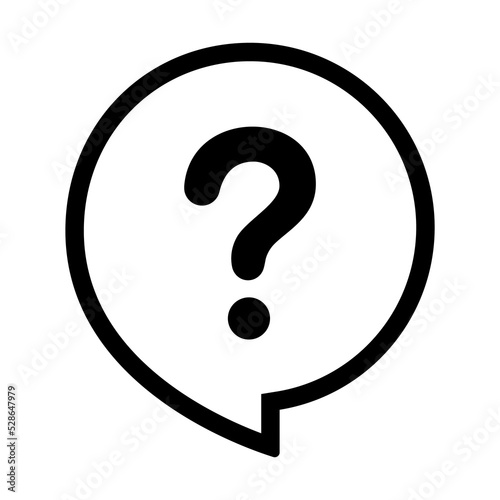 Help sign speech bubble. Question mark icon symbol sign with transparent background PNG