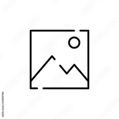 Picture, Gallery, Image Dotted Line Icon Vector Illustration Logo Template. Suitable For Many Purposes.