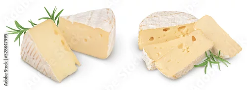Panel kuchenny z motywem Camembert cheese isolated on white background with full depth of field