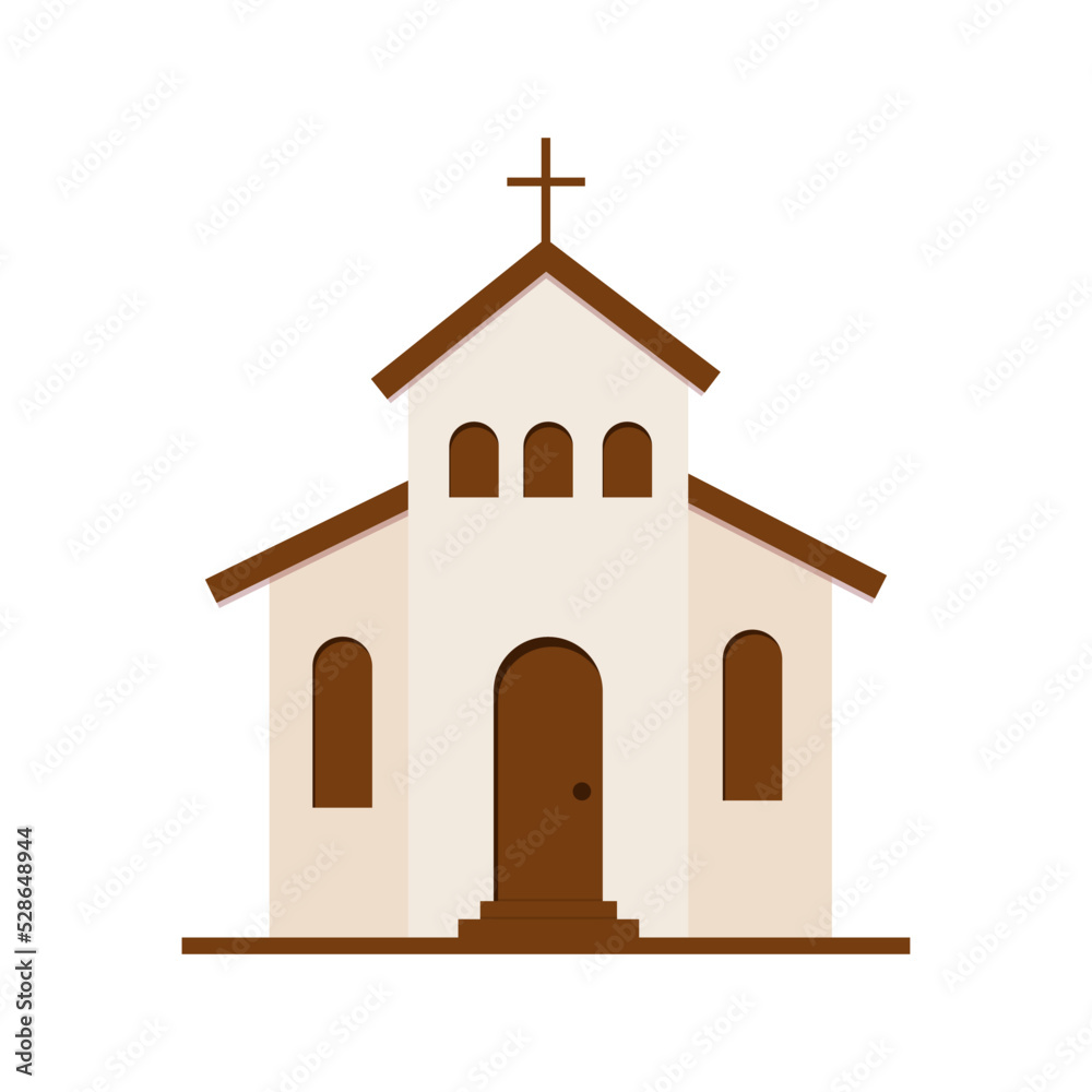 Church vector isolated icon.  Church vector isolated