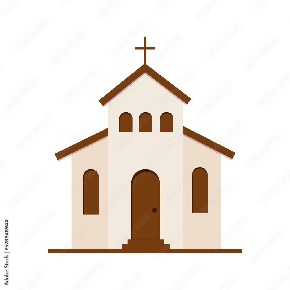 Church vector isolated icon. Church vector isolated