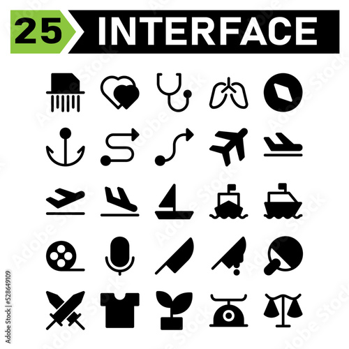 User interface icon set include file, shred, pepper, delete, user interface, love, hearts, heart, wedding, stethoscope, medical, healthcare, doctor, lungs, anatomy, phenomenology, organ, compass photo