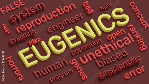 Fotografie Eugenics idea concept 3d illustration