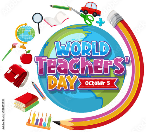 World Teacher's Day Logo Banner Design