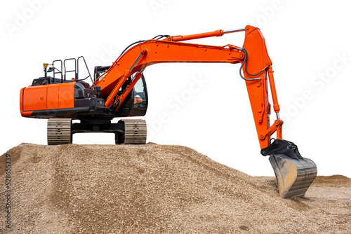 Obraz na płótnie Bagger auf einer Baustelle w salonie
