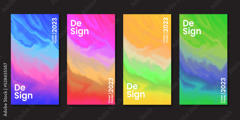 Abstract Mixed Color Gradient Poster Design Template Perfect for Business, Digital or Print Media Promotion