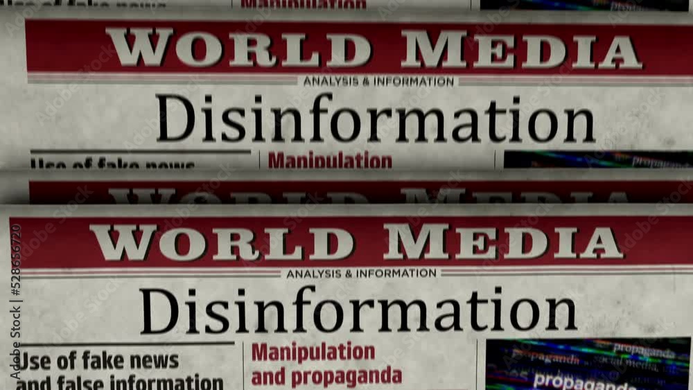 Disinformation fake news, manipulation and propaganda. Newspaper printing press concept. Retro 3d rendering animation. Disinformation fake news, manipulation and propaganda. Newspaper printing press concept. Retro 3d rendering animation.