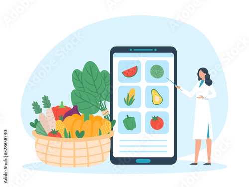Diet plan online app, healthy food vegetables