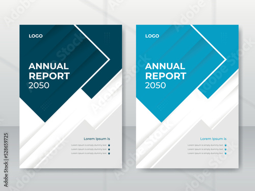 Creative modern corporate business annual report or brochure cover design template