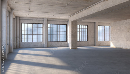 3d render - empty open plan office