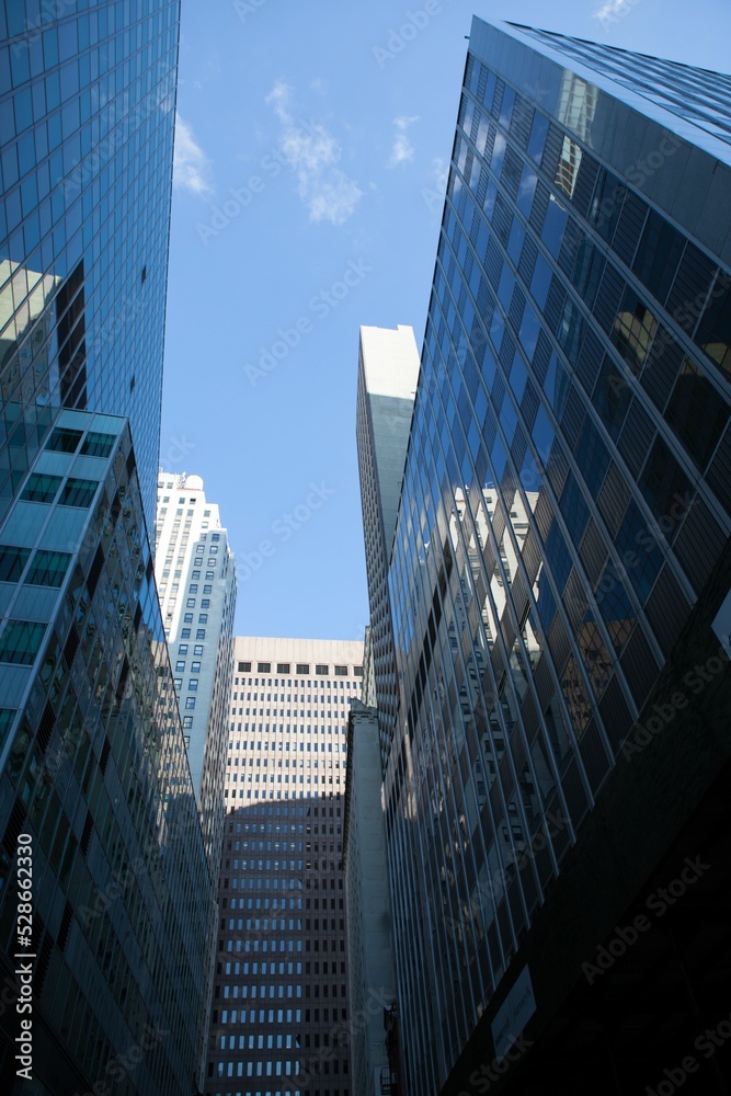 Obraz premium Low angle view of modern office buildings