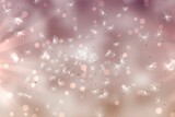 Digitally generated dandelion seeds on pink background