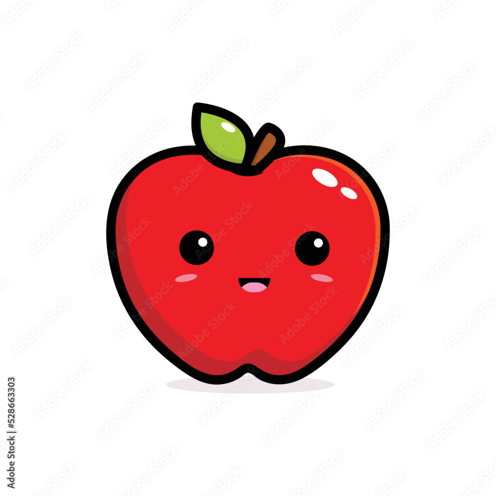  Cute expression of kawai apples