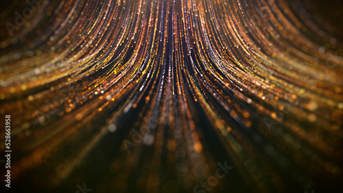 Gold particles lights elegance abstract background.