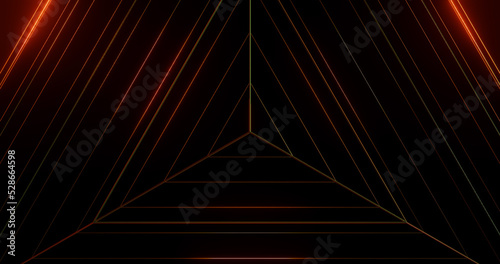 Render with glowing triangles in red light