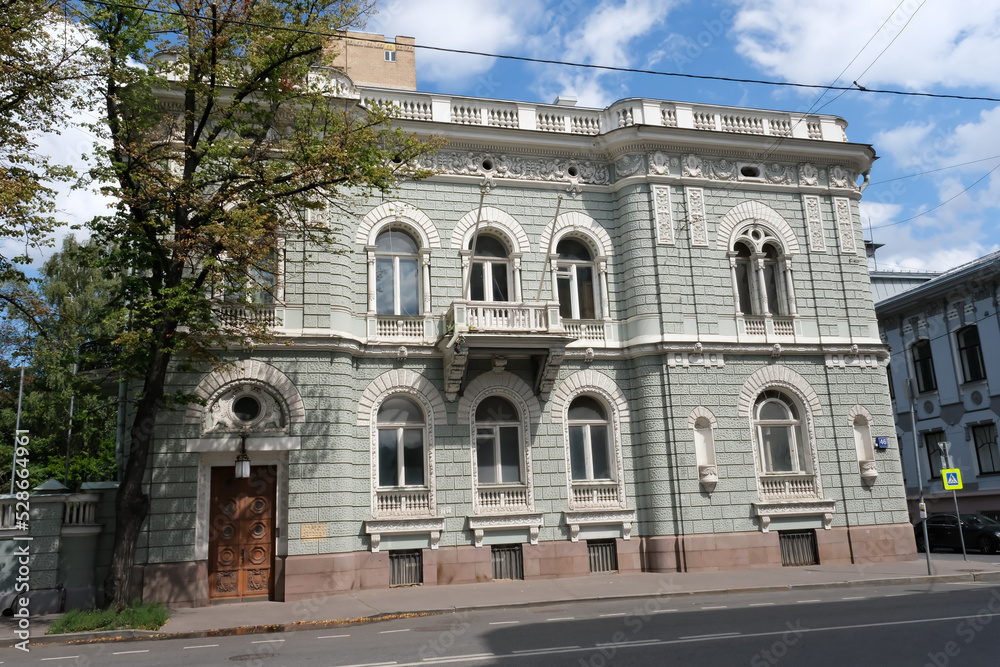 the Schlosberg mansion on Povarskaya Street in Moscow. It was built in 1910-1911 by architect Adolf Zeligson