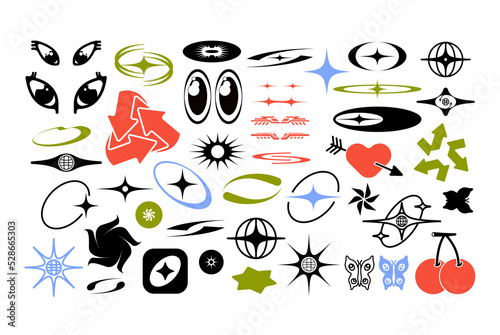 Vector Graphic Assets Set. Bold modern Shapes.