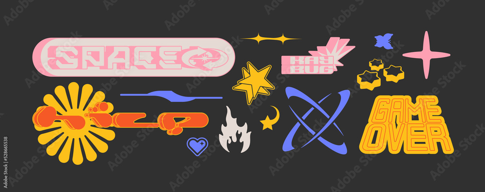 Fototapeta premium Vector Graphic Assets Set. Bold modern Shapes.