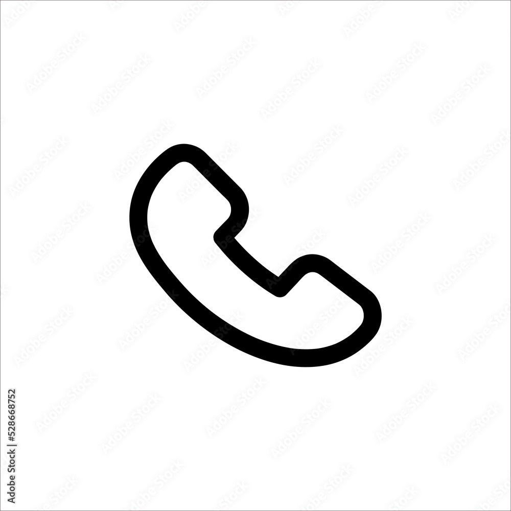 telephone handset icon background white telephone handset icon background white