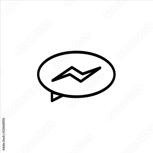 messenger icon and background white