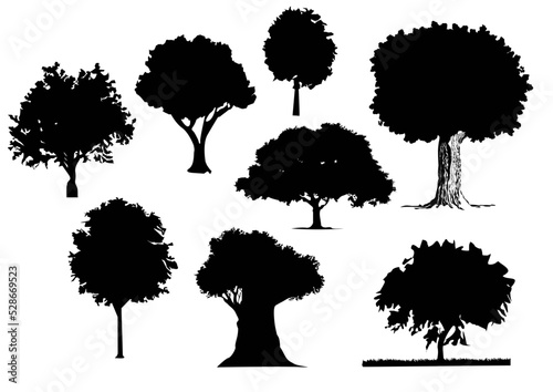 Oak Tree Design  Oak Tree Vectors  Oak Tree Cut files  Svg  Tree Svg  Oak Tree SVG - EPS - Ai files - Print Ready Editable Cut files 