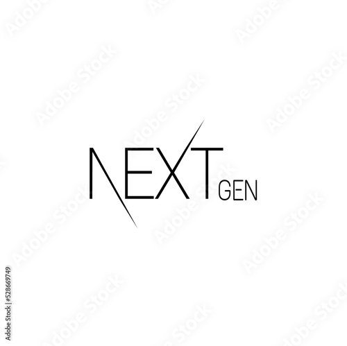 Next generation business technology icon logo, abstract minimalism light logo design for your brand, template, sign, symbol, icon