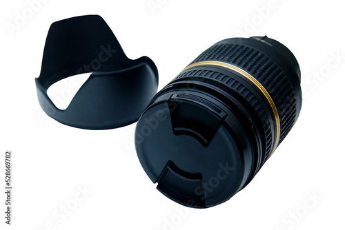 Lens for digital camera on white background, isolated photo