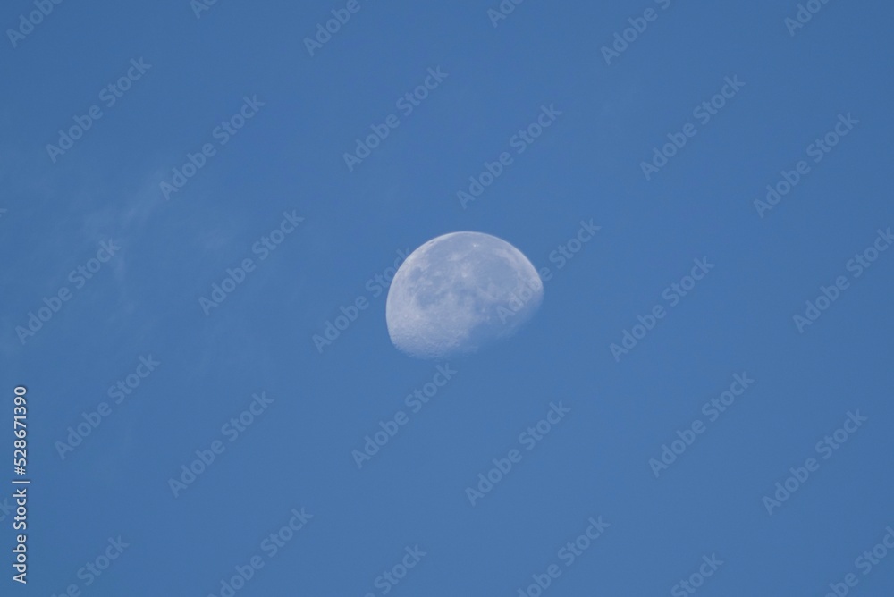 The Moon in the night and morning. The Moon in the night and morning.