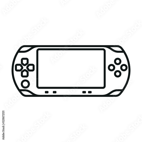 Portable video game console icon - Editable stroke